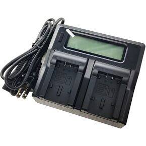Quick LCD-Screen Battery Charger for Panasonic VW-VBT190 VW-VBT380 VW-VBY100E VW-VBK180 VW-VBK360 VW-BC10E VW-VBL090 HC-V110 HC-W850 HC-V770 HC-WX970 HC-VX989 Series
