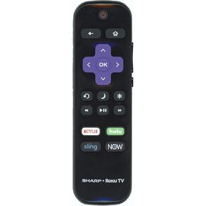 Sharp TV Remote Control Netflix/Hulu/Sling/NOW - Black (LC-RCRUDUS-20)