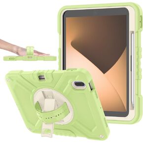 Callyue for iPad 10th Generation Case, iPad 10th Gen 2022 10.9 inch Case, iPad Tablet Protective Cover, Heavy Duty Shockproof, Swivel Stand, Pencil Holder, Green in Kuwait