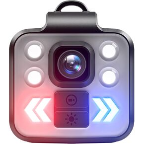 Body Camera 1080P Mini Small Recorder with Audio & Video Recording Headlamp Waterproof 64GB Cam, Suit for Child Pet Home Outdoor Fishing Camping Record with Magnetic Lanyard LED Flashlight (Black)