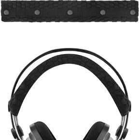Geekria Knit Fabric Headband Cover Compatible with Logitech, Turtle Beach, Panasonic, AKG, Sennheiser, Sony Headphones, Head Top Cushion Pad Protector, Replacement Easy DIY Installation (Black)
