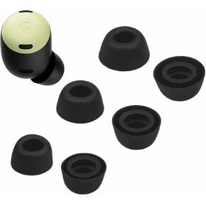 3 Pairs Compatible with Pixel Buds Pro Ear Tips Eartips, L/M/S Silicone Earbuds Fit in Case Gel Cover Accessories Compatible with Pixel Buds Pro Black L/M/S