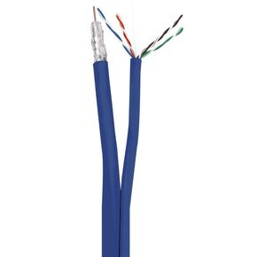 CompuCablePlusUSA Best Multiple Conductor Cable, Multimedia Cable, in-Wall Multi Signal, Access Cable 500 FT. (Type 3 : [CAT.6 x 1 PC] + [4C Audio x 1 PC]).
