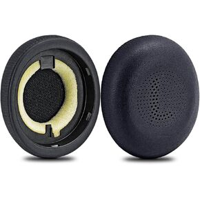 استبدال وسائد الأذن لسماعات الرأس اللاسلكية Elite 45h، Evolve2 65 MS/UC - جلد البروتين/وسادة الأذن/أكواب الأذن من JESSVIT (أسود) in Kuwait