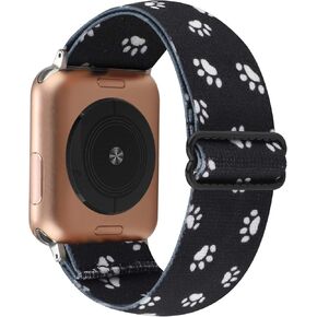 Adjustable Elastic Watch Band Compatible with Apple Watch 38mm 40mm 41mm, Nylon Stretchy Loop Bracelet Women Replacement for iWatch Bands Series 9/8/7/6/5/4/3/2/1