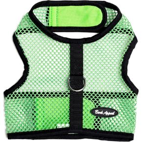 Bark Appeal Mesh Dog Harness, Wrap N Go Dog/Cat Harness, Small, Black, Adjustable Buckle-Free Design