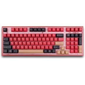 PBT Keycaps,129 Keys Japanese Keycap Dye Sublimation for 61/64/68/87/96/104/108 MX Cherry Kailh Switch Mechanical Keyboard(Black Samurai)
