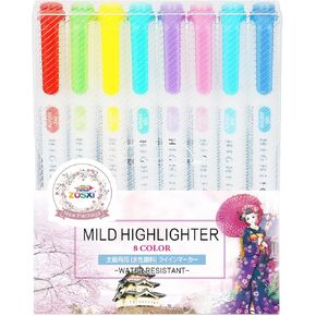 Highlighters Double Ended Mild 25 color Highlighters Fluorescent Marker pen for Coloring Underlining Highlighting Broad and Fine Tips Assorted 25 Colors