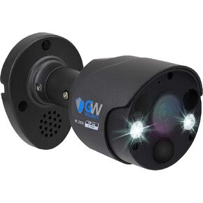 GW Security 5MP 30FPS Real-Time 1920P 2-Way Audio Spotlight Color Night Vision Outdoor/Indoor PoE IP Bullet Security Camera (GW5539IP)