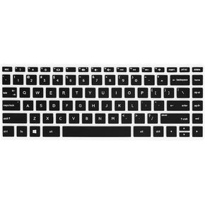 غطاء لوحة المفاتيح متوافق مع HP Pavilion X360 مقاس 14 بوصة، غطاء لوحة المفاتيح من السيليكون (أسود)