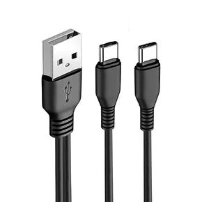 (3 FT) USB C and USB C Splitter Cable 2 in 1 USB A to Type C Charging Cord