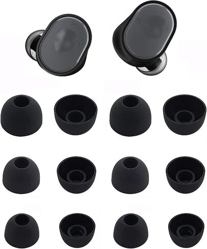 Ear Tips Compatible with Skullcandy Sesh Indy Earbuds, 6 Pairs S/M/L Sizes Soft Silicone Ear Tips Earbud Covers Eartips Earbuds Replacement Tips, Compatible with Skullcandy Evo Sesh, Black sml in Saudi Arabia