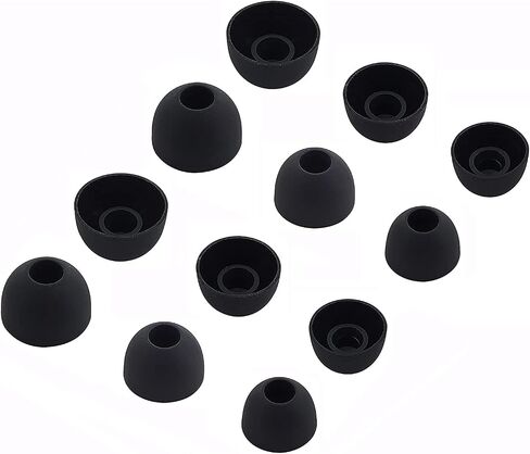 Ear Tips Compatible with Skullcandy Sesh Indy Earbuds, 6 Pairs S/M/L Sizes Soft Silicone Ear Tips Earbud Covers Eartips Earbuds Replacement Tips, Compatible with Skullcandy Evo Sesh, Black sml in Saudi Arabia