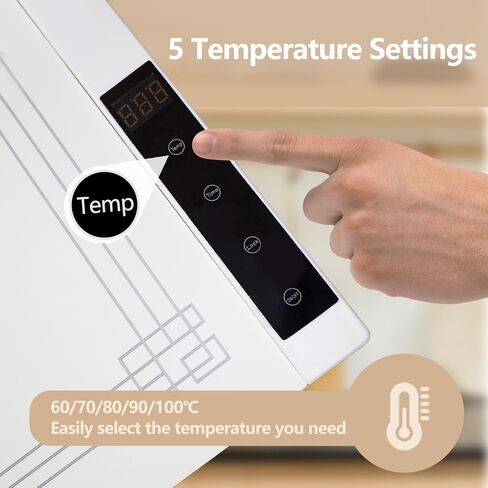 Electric Warming Tray Keep Food Warm, Versatile Food Warmer, Silicone Full Surface Heating, 8 Temperature Settings, Appointment Available and Timed, for Gatherings, Parties, Everyday Use in Saudi Arabia