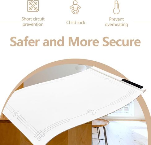 Electric Warming Tray Keep Food Warm, Versatile Food Warmer, Silicone Full Surface Heating, 8 Temperature Settings, Appointment Available and Timed, for Gatherings, Parties, Everyday Use in Saudi Arabia