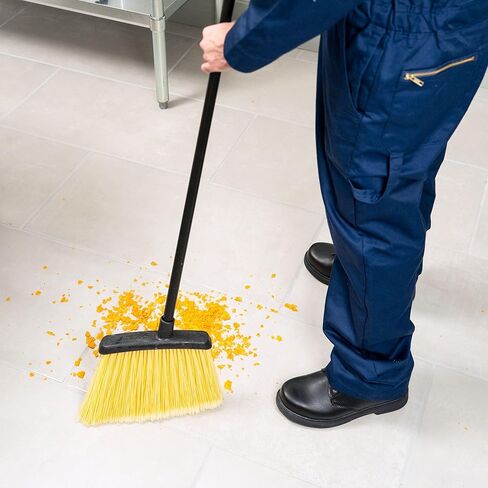 منتجات Carlisle FoodService CFS Duo-Sweep مكنسة بلاستيكية كبيرة بزاوية للحطام بمقبض، 48 بوصة، طبيعية in Saudi Arabia
