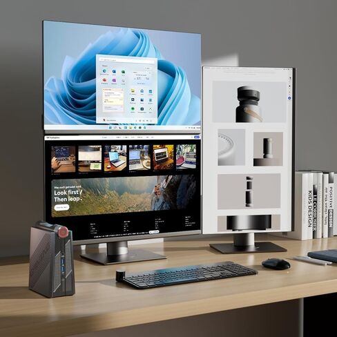 كمبيوتر ألعاب صغير ACEMAGIC Ryzen 9 6900HX (يصل إلى 4.9 جيجا هرتز) كمبيوتر صغير 32 جيجابايت DDR5 512 جيجابايت NVMe SSD كمبيوتر صغير [3 أوضاع/أضواء RGB] كمبيوتر مكتبي صغير ثنائي القناة/WiFi6/BT5.2/4K UHD in Kuwait