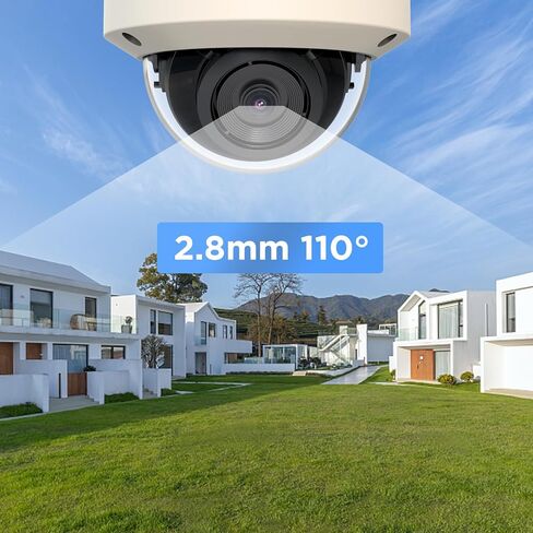 كاميرا PoE بدقة 5 ميجابكسل مع ميكروفون، كاميرا IP PoE للأمان على شكل قبة تخريبية خارجية H.265، كشف الإنسان بالذكاء الاصطناعي، رؤية ليلية بالأشعة تحت الحمراء بطول 100 قدم، عدسة 2.8 مم، مقاومة IP66 IK10، زاوية واسعة 110 درجة، PD54BA1-5M (ليست PTZ) in Kuwait