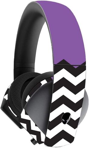 MightySkins Skin for Alienware 7.1 Gaming Headset - Teal Chevron | Protective, Durable, and Unique Vinyl Decal wrap Cover | Easy to Apply, Remove, and Change Styles | Made in The USA in Saudi Arabia