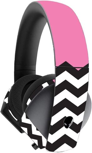 MightySkins Skin for Alienware 7.1 Gaming Headset - Teal Chevron | Protective, Durable, and Unique Vinyl Decal wrap Cover | Easy to Apply, Remove, and Change Styles | Made in The USA in Saudi Arabia