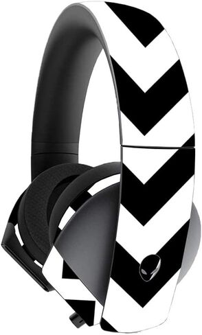 MightySkins Skin for Alienware 7.1 Gaming Headset - Teal Chevron | Protective, Durable, and Unique Vinyl Decal wrap Cover | Easy to Apply, Remove, and Change Styles | Made in The USA in Saudi Arabia