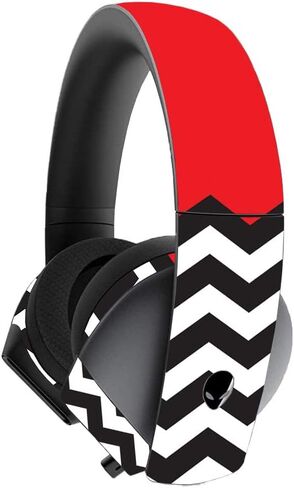 MightySkins Skin for Alienware 7.1 Gaming Headset - Teal Chevron | Protective, Durable, and Unique Vinyl Decal wrap Cover | Easy to Apply, Remove, and Change Styles | Made in The USA in Saudi Arabia