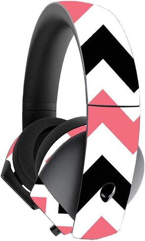 MightySkins Skin for Alienware 7.1 Gaming Headset - Teal Chevron | Protective, Durable, and Unique Vinyl Decal wrap Cover | Easy to Apply, Remove, and Change Styles | Made in The USA in Saudi Arabia