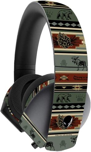 MightySkins Skin for Alienware 7.1 Gaming Headset - Teal Chevron | Protective, Durable, and Unique Vinyl Decal wrap Cover | Easy to Apply, Remove, and Change Styles | Made in The USA in Saudi Arabia