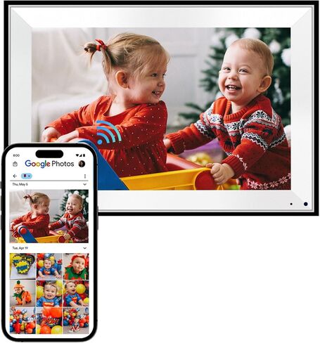 إطار Cozyla: إطار صور رقمي مقاس 32 بوصة مع شاشة كبيرة، وإطار صور إلكتروني WiFi مع مساحة تخزين غير محدودة وبدون اشتراك، وشاشة غير لامعة مضادة للوهج، والمشاركة عبر التطبيق، والبريد الإلكتروني، وصور Google، والويب in Kuwait