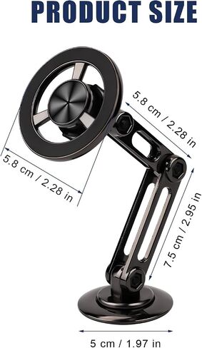 Magnet Phone Holder for Car, 360° Rotation Pro Phone Mount Car Magnetic Practical Car Phone Holder Mount with Metal Ring Phone Holder Accessory for Car Dashboard Air Vent in Saudi Arabia