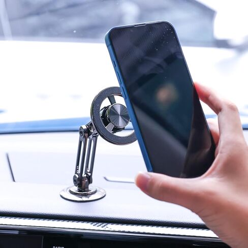 Magnet Phone Holder for Car, 360° Rotation Pro Phone Mount Car Magnetic Practical Car Phone Holder Mount with Metal Ring Phone Holder Accessory for Car Dashboard Air Vent in Saudi Arabia