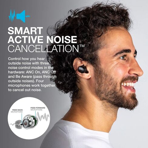 JLab JBuds Air ANC True Wireless Bluetooth Earbuds | Black | Active Noise Canceling | Low Latency Movie Mode | Dual Connect | IP55 Sweat Resistance | Custom 3 EQ Sound Settings (Renewed) in Saudi Arabia