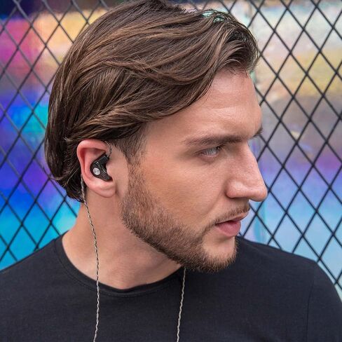in Ear Monitor Headphones Dynamic Hybrid Dual Driver IEM Earphone HiFi Stereo Super Light in Ear Monitor with Detachable Cable for Musician Singers Drummers, Grey in Saudi Arabia