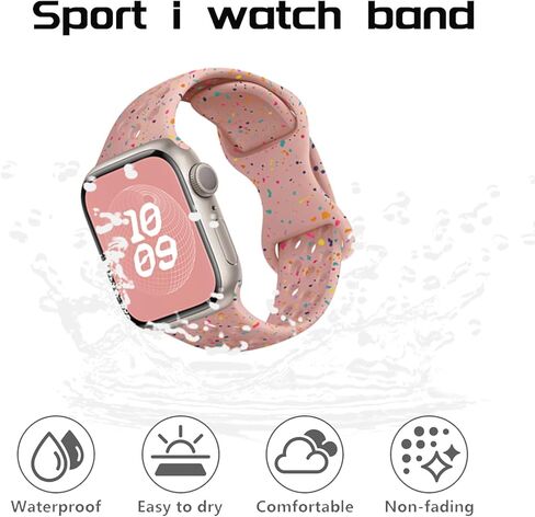 سوار رياضي متوافق مع سوار ساعة Apple 38 مم 40 مم 41 مم 42 مم 44 مم 45 مم 49 مم، استبدال حزام سيليكون ناعم لطيف لسلسلة iWatch 9 8 7 6 5 4 3 2 1 Ultra SE in Kuwait