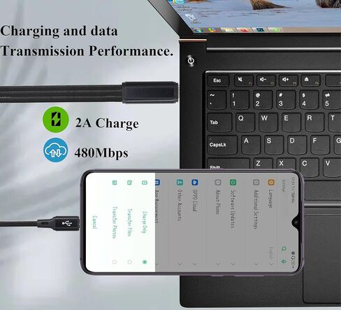 2Pack/20Cm Short 2.0 USB C Multi Charging Cable 5V 3 in 1 USB C Male to 3 Type-C Male Fast Charge Cord Compatible for Mobile/Android and USB Type-C Charging Devices(Black-3 Type C) in Kuwait