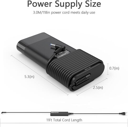 شاحن كمبيوتر محمول تيار متردد 150 وات بديل لشاحن HP Zbook 15 16 17 15u 15v G3 G4 G5 G6 G7 G8 G9 ZBook Studio G3 G4 G5 G6 G7 G8 Pavilion Gaming 15 17 مصدر محول طاقة الكمبيوتر المحمول in Kuwait