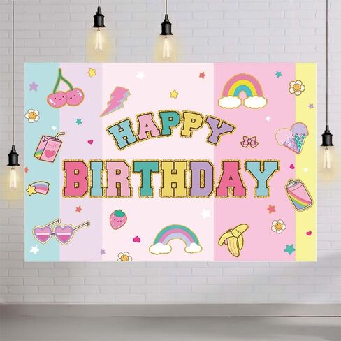 MEHOFOND 7x5ft Preppy عيد ميلاد سعيد خلفية التصحيح حفلة عيد ميلاد التصوير خلفية قوس قزح دعونا الطرف الحلو الفتيات عيد ميلاد ديكور ابتسامة الوجه Preppy حفلة عيد ميلاد راية كعكة سحق صور الدعائم in Saudi Arabia