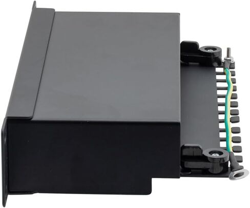 NavePoint 10 Inch Wide 12-Port CAT5E STP Patch Panel, 1U, Black in Saudi Arabia