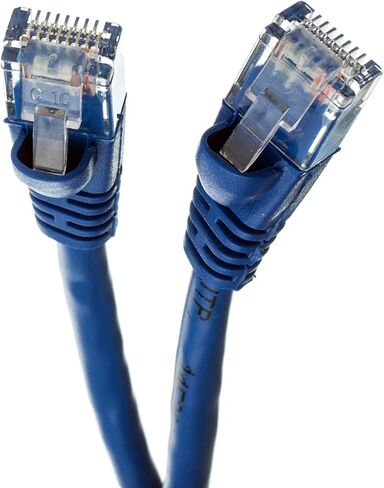 GOWOS Cat6 Ethernet Cable (10 FT - Blue) 24AWG Network Cable with Gold Plated RJ45 Snagless/Molded/Booted Connector - 10 Gigabit/Sec High Speed LAN Internet/Patch Cable - 550MHz in Saudi Arabia