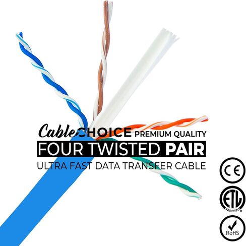 GOWOS Cat6 Ethernet Cable (10 FT - Blue) 24AWG Network Cable with Gold Plated RJ45 Snagless/Molded/Booted Connector - 10 Gigabit/Sec High Speed LAN Internet/Patch Cable - 550MHz in Saudi Arabia