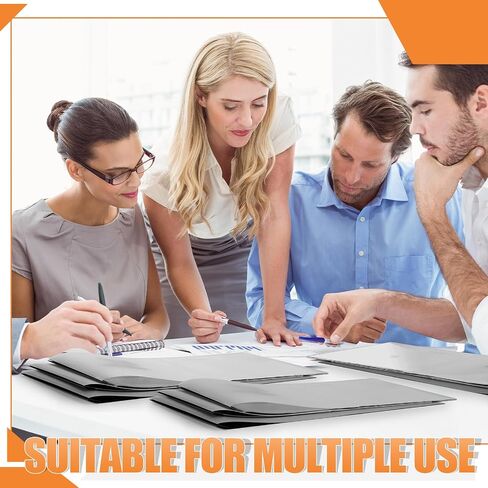 Zhanmai 10 Pcs 11x17 Inch Clear Front Report Covers, Plastic Presentation Folders with Prong Paper Fastener, Clear Folders for Documents, Presentation Binder, Transcripts and Proposals(Blue) in Saudi Arabia