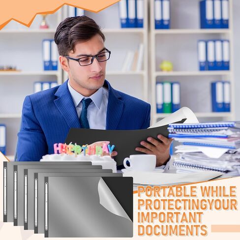 Zhanmai 10 Pcs 11x17 Inch Clear Front Report Covers, Plastic Presentation Folders with Prong Paper Fastener, Clear Folders for Documents, Presentation Binder, Transcripts and Proposals(Blue) in Saudi Arabia