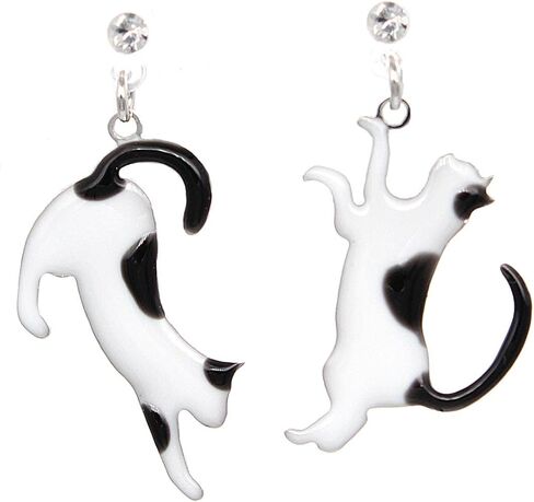 Earrings women Titanium Post Cat Cherry Blossom Epo Enamel Resin Accessories Made in Japan acc20 in Saudi Arabia