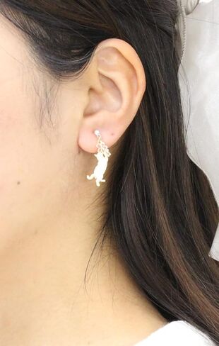 Earrings women Titanium Post Cat Cherry Blossom Epo Enamel Resin Accessories Made in Japan acc20 in Saudi Arabia