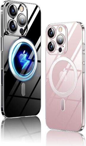 حافظة Dataroad مغناطيسية رفيعة لهاتف iPhone 16 Pro Max، تناسب [متوافقة مع Magsafe] غطاء خلفي صلب خفيف الوزن لحماية الغطاء الخلفي من البولي كربونات [غير صفراء]، حافظة رفيعة شفافة لهاتف iPhone 16 Pro Max 6.9 بوصة-شفاف in Kuwait