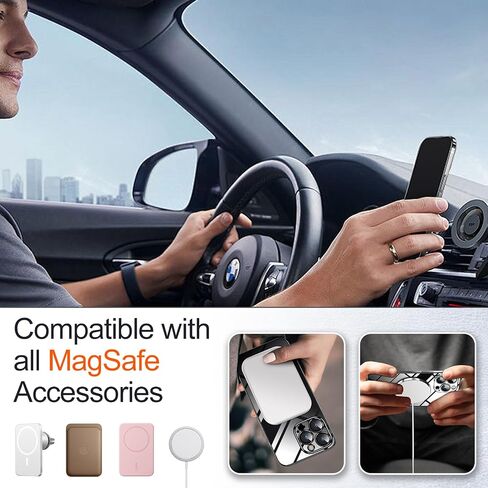 حافظة Dataroad مغناطيسية رفيعة لهاتف iPhone 16 Pro Max، تناسب [متوافقة مع Magsafe] غطاء خلفي صلب خفيف الوزن لحماية الغطاء الخلفي من البولي كربونات [غير صفراء]، حافظة رفيعة شفافة لهاتف iPhone 16 Pro Max 6.9 بوصة-شفاف in Kuwait