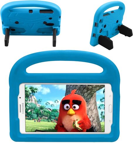 Kids Case for Samsung Galaxy Tab A 8.0 Tablet SM-T380/T385/T387 (2018/2017), Galaxy Tab E 8.0 SM-T375/T377/T378, Tab 4 8.0 2014 SM-T330/T331/T335 Stand EVA Shockproof Handle Cover, Blue in Kuwait