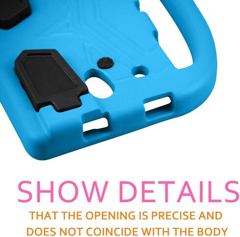 Kids Case for Samsung Galaxy Tab A 8.0 Tablet SM-T380/T385/T387 (2018/2017), Galaxy Tab E 8.0 SM-T375/T377/T378, Tab 4 8.0 2014 SM-T330/T331/T335 Stand EVA Shockproof Handle Cover, Blue in Kuwait