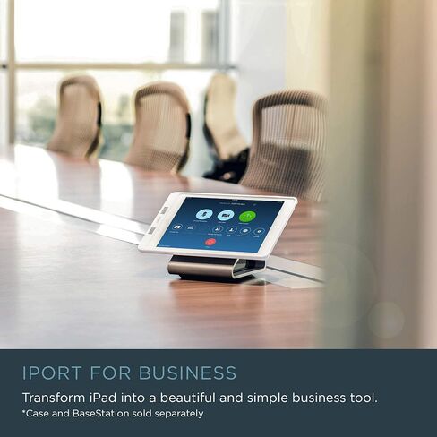 حافظة IPORT LAUNCH (LaunchPort) - حافظة iPad للشحن اللاسلكي - متوافقة مع iPad 10.2 الجيل التاسع وiPad 10.2 الجيل الثامن - أبيض in Kuwait