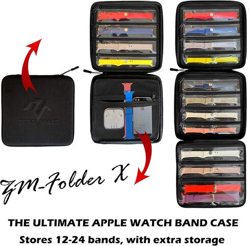 Zero Mass Smart Watch Bands Travel Case/Folder, Compatible with Apple Watch Bands, Stores 8-16+ in Saudi Arabia